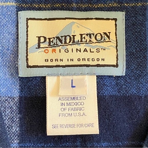 Pendleton Vtg Virgin Wool Jacket Womens Large Plaid Button Collar 49er Heritage - Picture 4 of 8